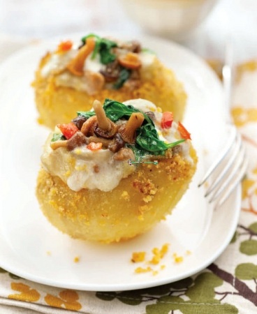 Картофель, фаршированный грибами Картофель, фаршированный грибами