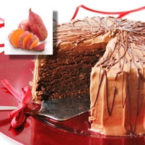 Шоколадный пирог со сладким бататом
