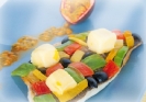 Филе королевской дорады с мозаикой из овощей и мороженого
