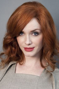 какой цвет волос подходит к голубым глазам Christina Hendricks