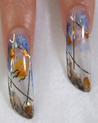 аквариумный дизайн ногтей 
