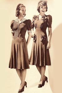 мода 40-х годов революционный стиль