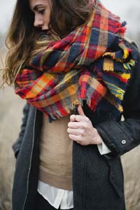 как красиво завязать шарф на пальто