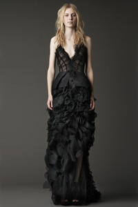 современное свадебное платье черное Vera Wang