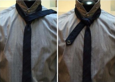 четвертый этап завязывания галстука