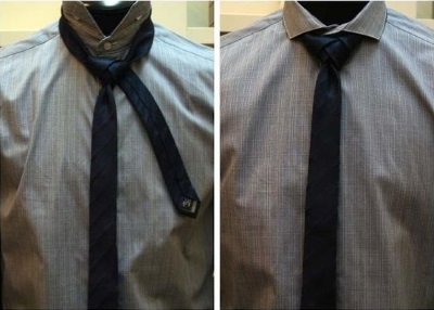 пятый этап завязывания галстука