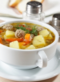 Картофельный суп с фрикадельками 